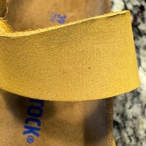 Birkenstock Women's Franca Soft Footbed Nubuck Yellow Sz EU 39 (US 8-8.5)